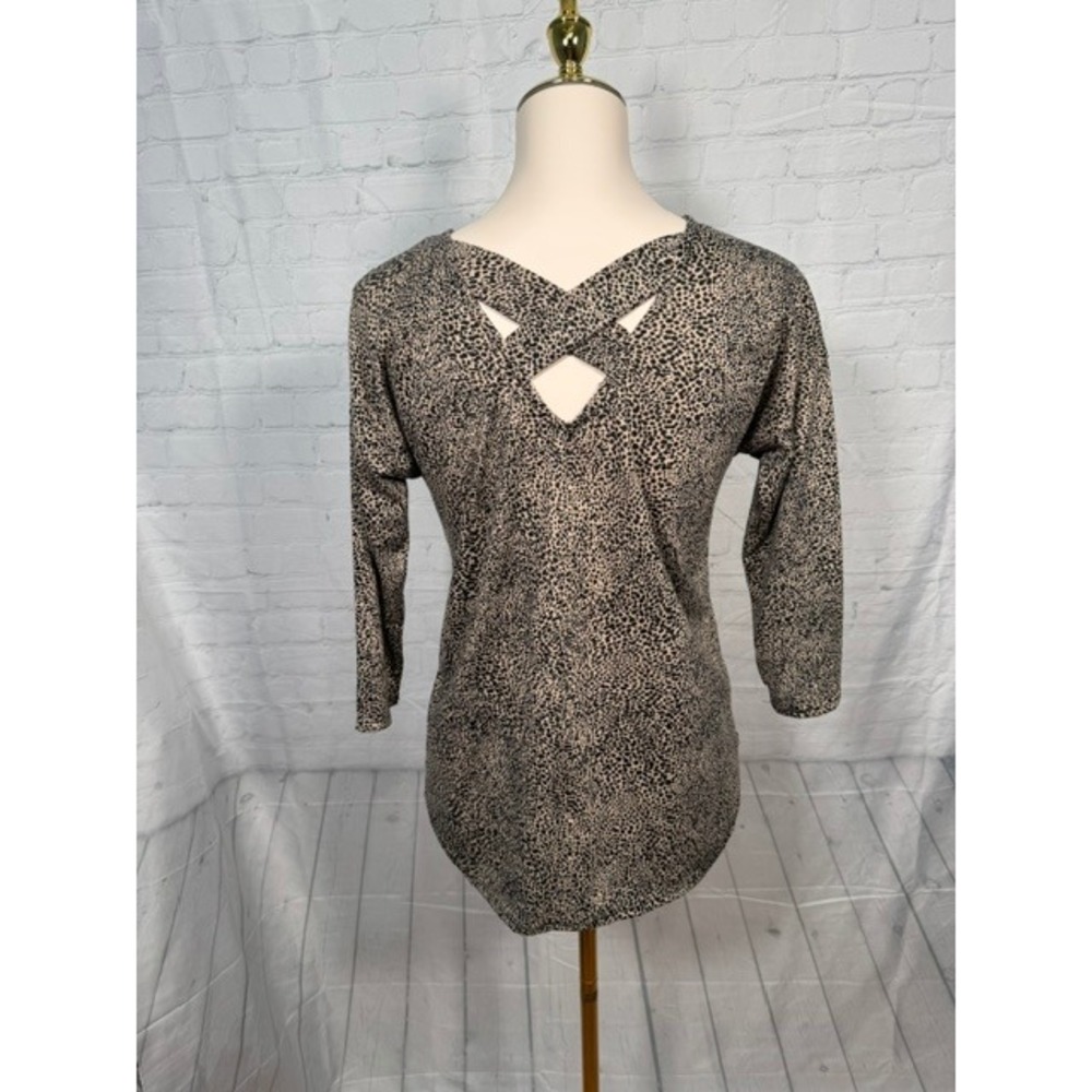 Bobeau Snakeskin Print Crisscross‎ Back Tunic Top Women's S EUC - Picture 3 of 10